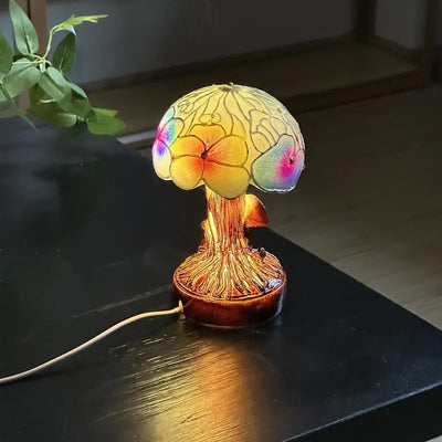 Bohemian Mushroom-Shaped Floral Lamp