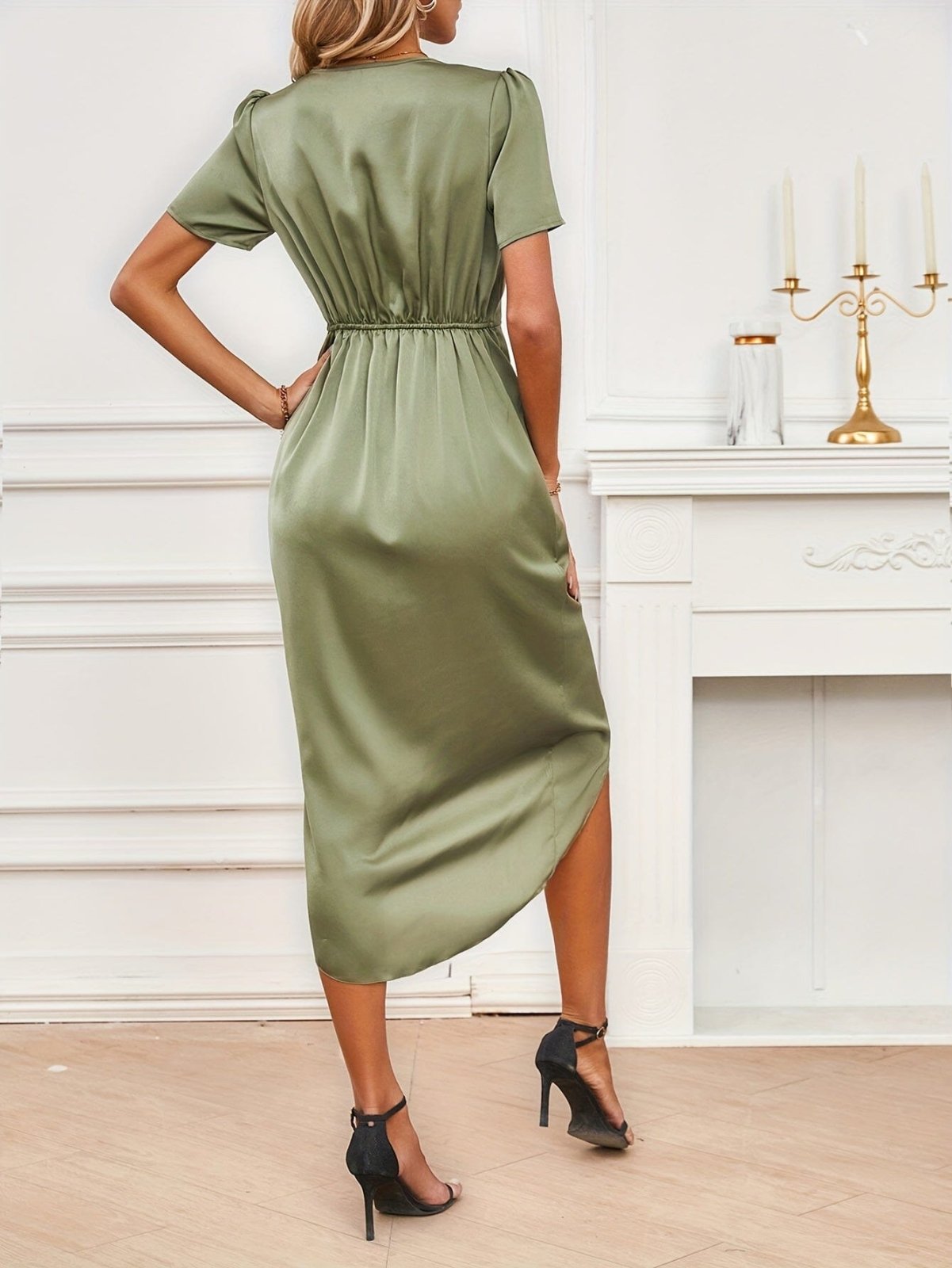 Chantal | Elegant Silk Wrap Dress