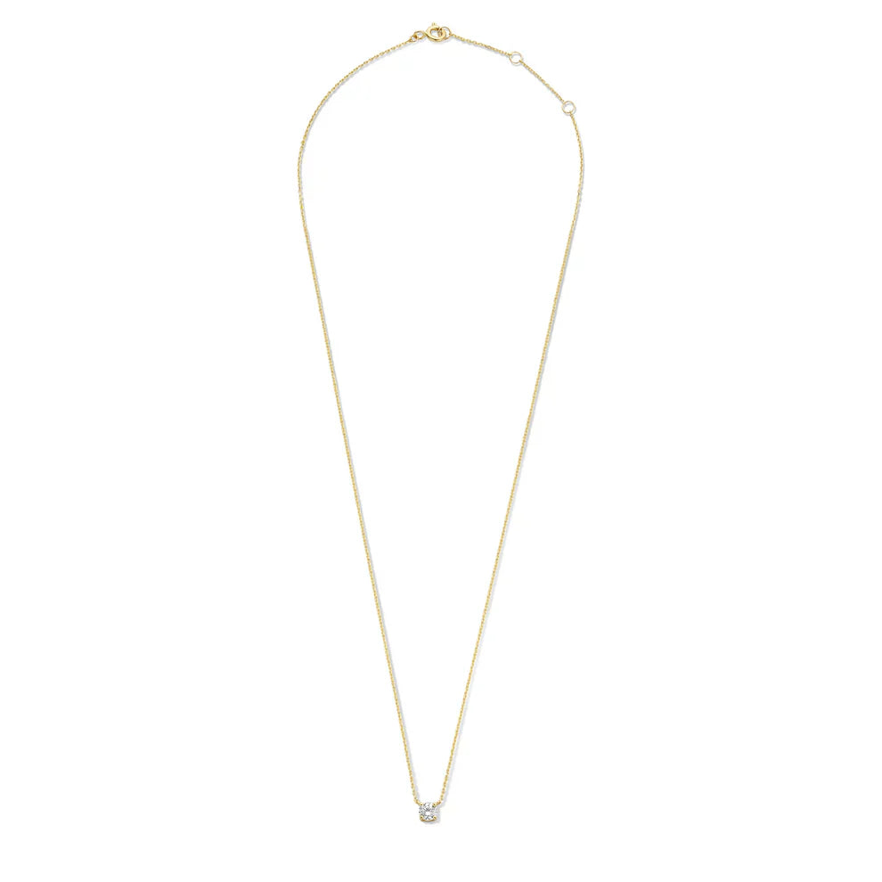 Moissanite Stone Necklace Cléa | Gold Collection