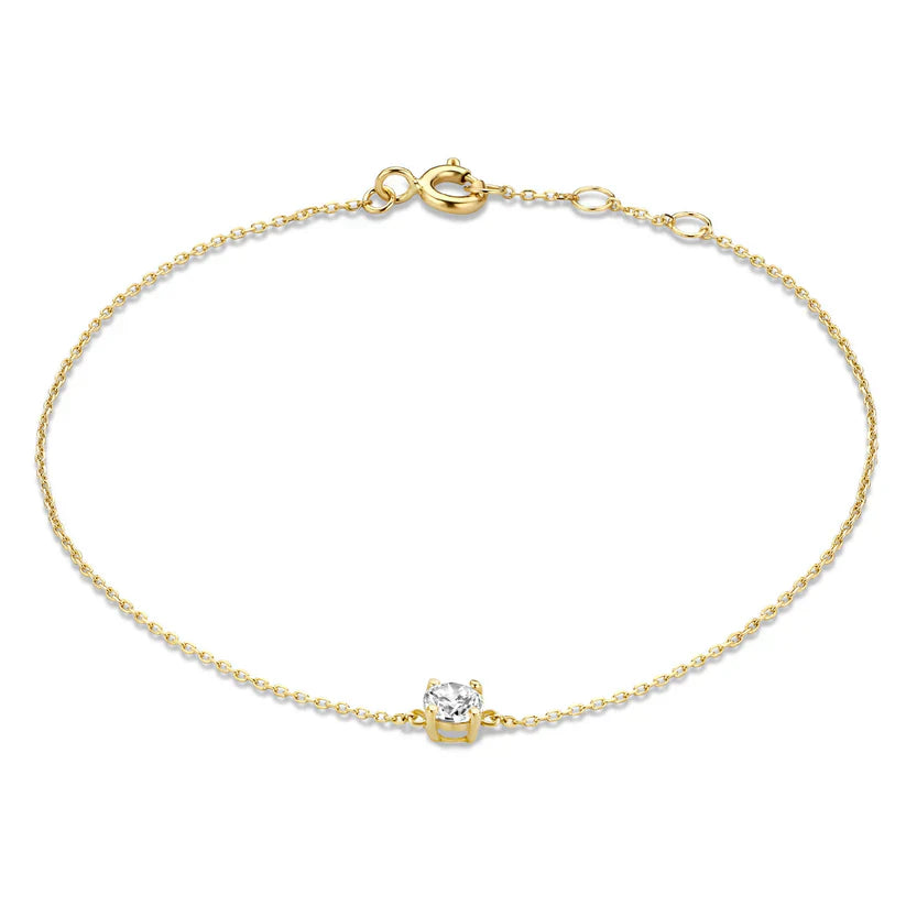 Clea Moissanite Stone Bracelet | Gold