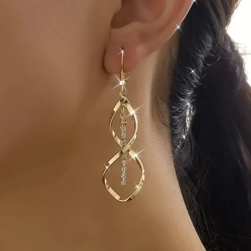 Sunray Spiral Earrings | Gold