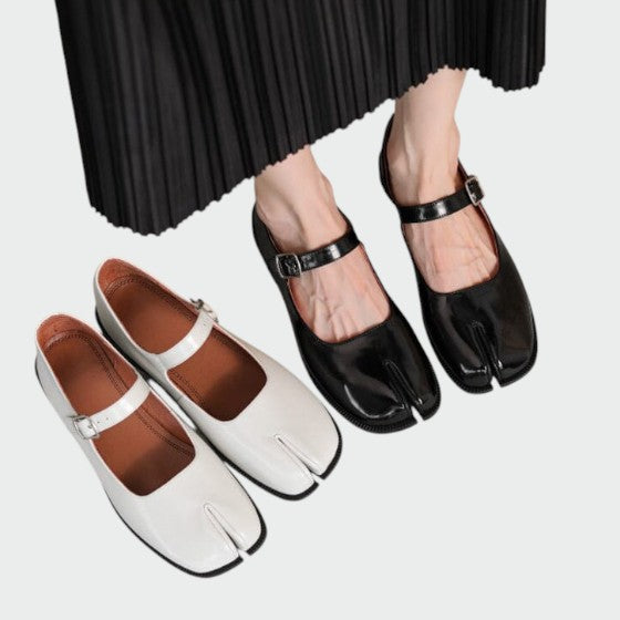 Olivia - Split-Toe Buckle Mary Jane Shoes