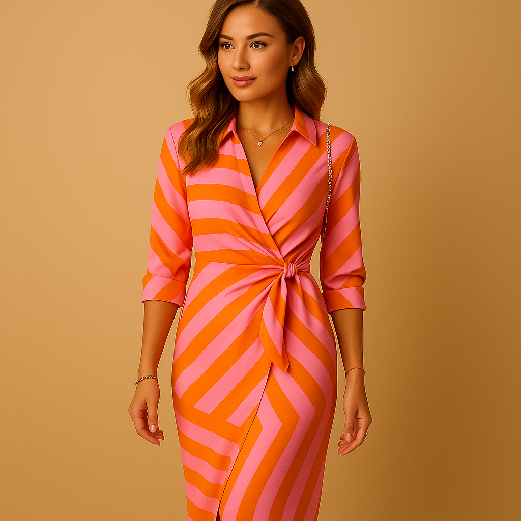 Louisa | Women's Lightweight Collared Wrap Dress